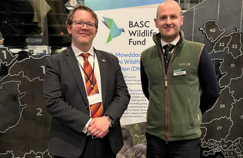 Joel James at BASC Senedd event. 