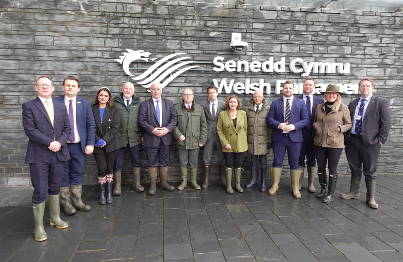 Joel James MS with his Welsh Conservative Senedd Members 