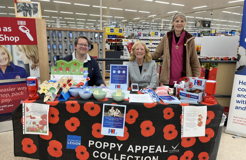 Joel James MS on the Poppy Appeal Stand 