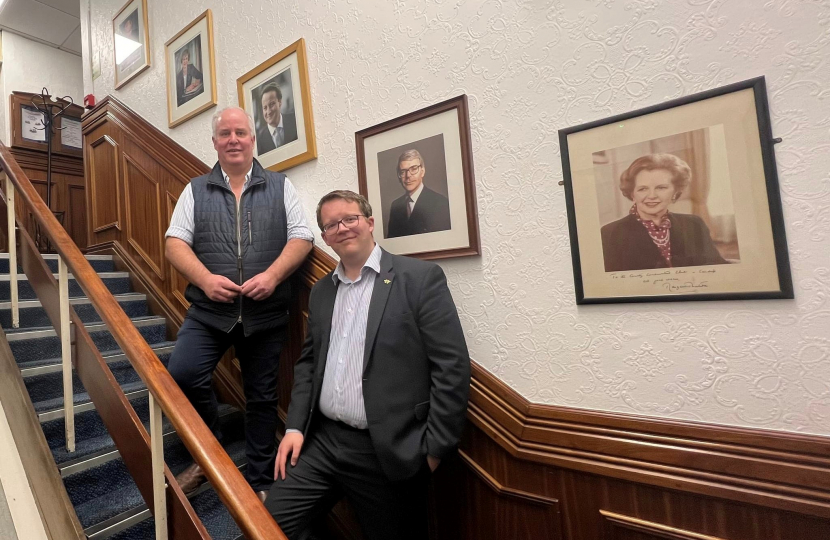 Joel James and Andrew RT Davies at County Conservative Club 