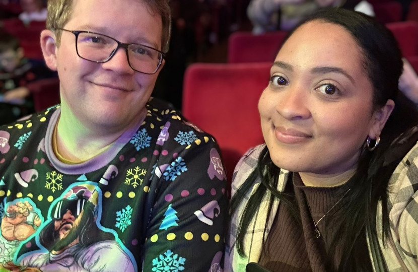 Joel and his wife Joy at the New Theatre