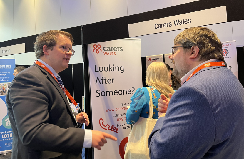 Joel James MS with Carers Wales 