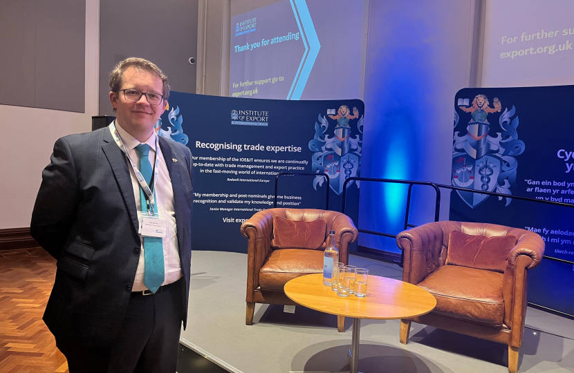 Joel James at the launch of IOE Cymru in the Pierhead Building