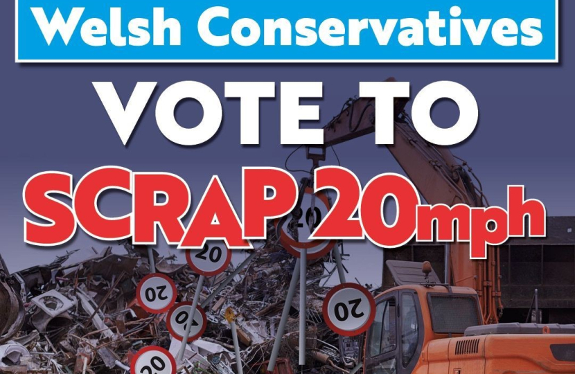 Welsh Conservative 20mph graphic 