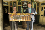 Joel James MS Congratulating The Traders Tavern Cardiff 