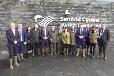 Joel James MS with his Welsh Conservative Senedd Members 