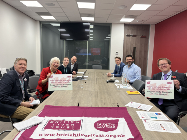 Joel with other members of the Cross Party Group of Liver Cancer and Liver Disease