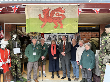 Joel James MS with Barry War Museum and Heritage Centre Volunteers. 