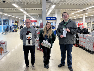 Joel Helping out with Cardiff Foodbank at Tesco, Culverhouse Cross