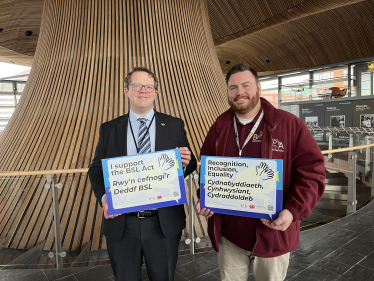 Joel James MS Meeting with the British Deaf Association at the Welsh Parliament