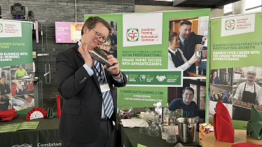 Joel James MS at Apprenticeship Week at the Senedd 