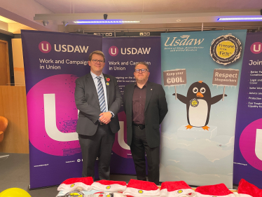 Joel James MS with USDAW Union Representatives