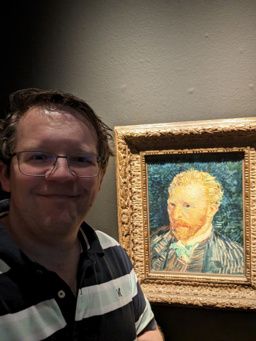 Joel James MS with Vincent van Gogh Artwork. 