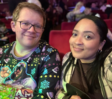 Joel and his wife Joy at the New Theatre