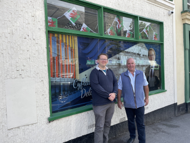 Joel James and Andrew RT Davies in Pontypridd. 