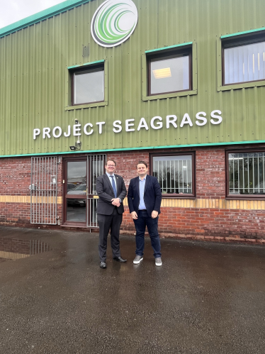 Joel James MS with Tom Giffard MS at Project Seagrass