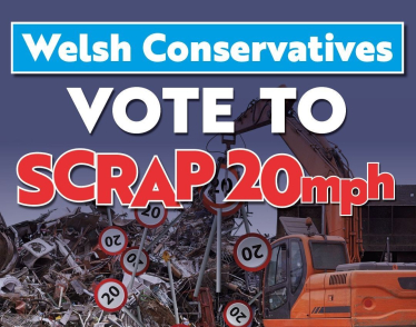 Welsh Conservative 20mph graphic 